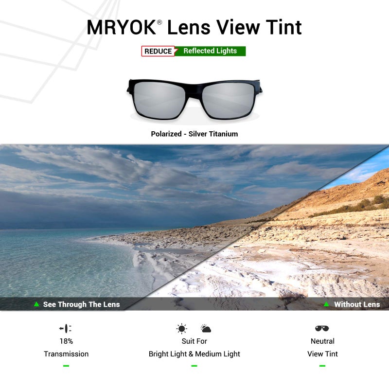 Mryok Polarized Replacement Lenses for Oakley Chainlink OO9247 - Silver Titanium - Image 4